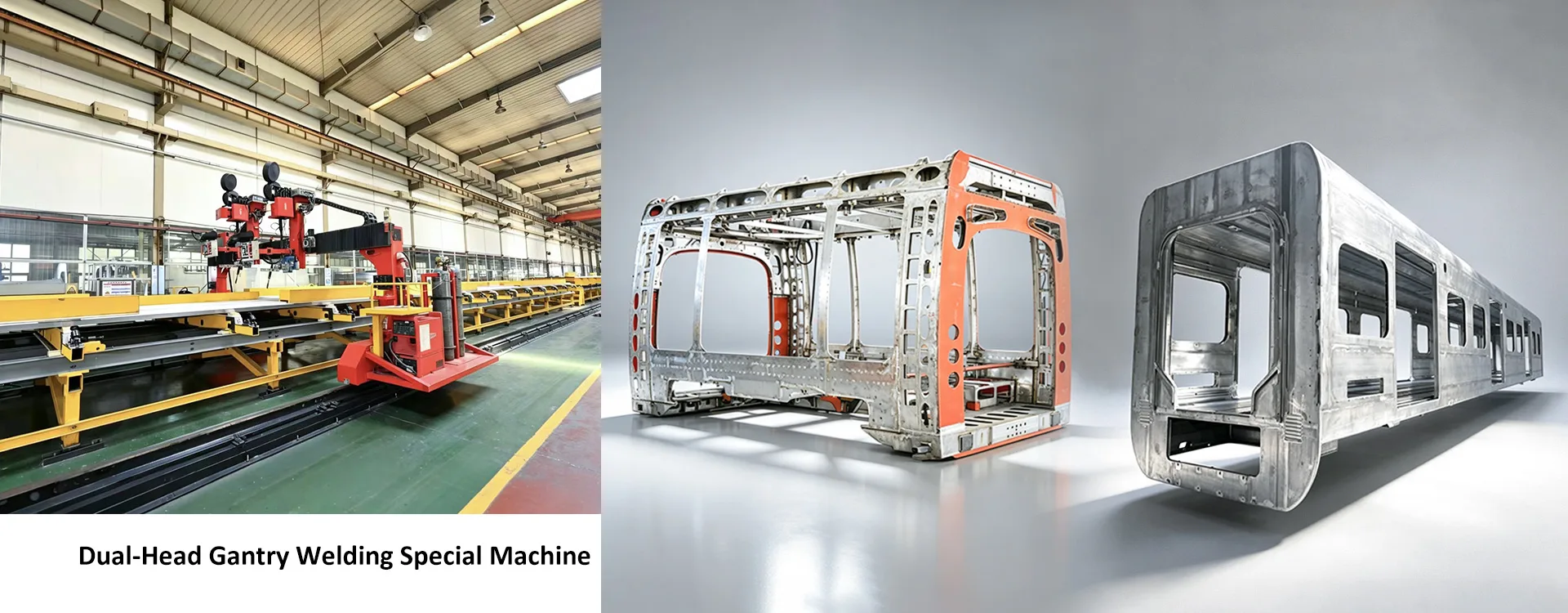Dual-Head Gantry Welding Special Machine for Car body welding and large-size structural projects etc. 
Carbon steel Car body and Aluminium Car body etc.