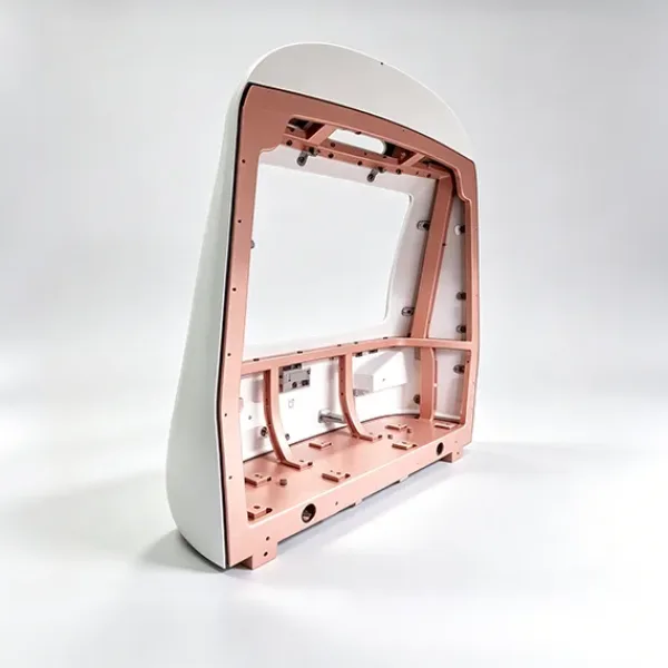 Front cover and frame of cab for urban rail
